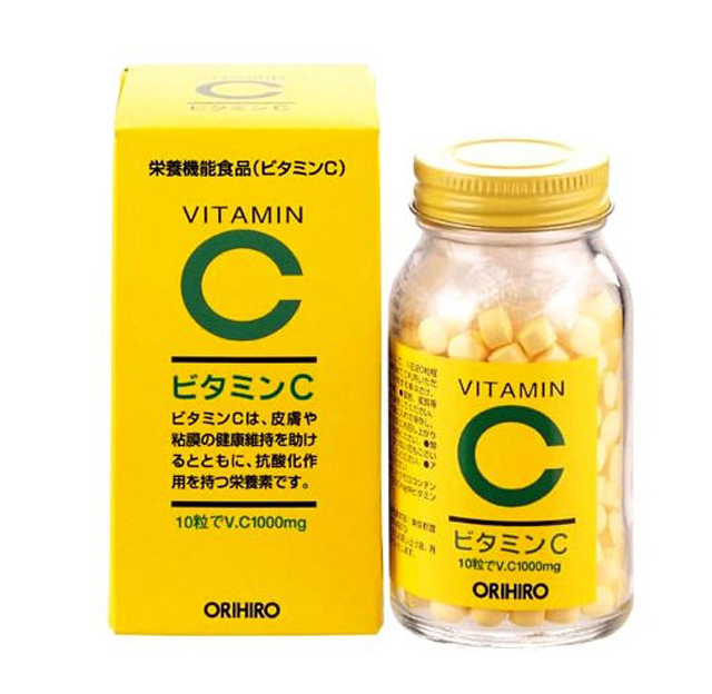 ORIHIRO натуральный легкоусвояемый витамин С из томорокоси, (300 таблеток по 100мг) ­