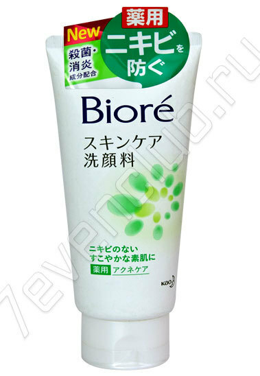 Крем-пенка очищающая от акне Kao Biore Skin Care Facial Cleanser Medicated Acne Care, 130г