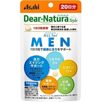 Asahi DEAR NATURA Витаминно-минеральный комплекс для мужчин, 20 дней