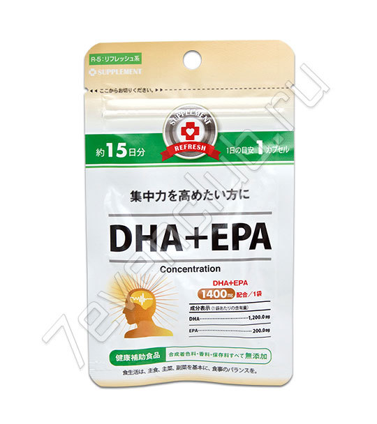 Daiso DHA+EPA Concentration Омега-3 в капсулах (на 15 дней)