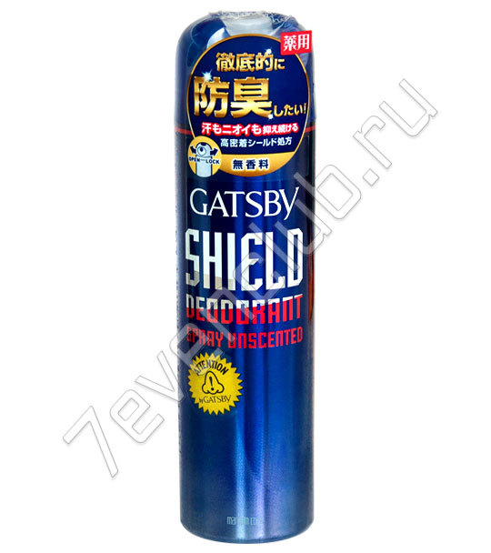 Дезодорант-антиперспирант для мужчин Mandom Gatsby Shield, без запаха, спрей, 130гр