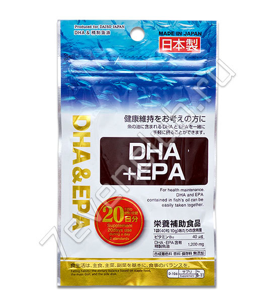 Daiso Комплекс Омега 3 DHA+EPA (40 таблеток на 20 дней) Daiso Комплекс Омега 3 DHA+EPA (40 таблеток на 20 дней)