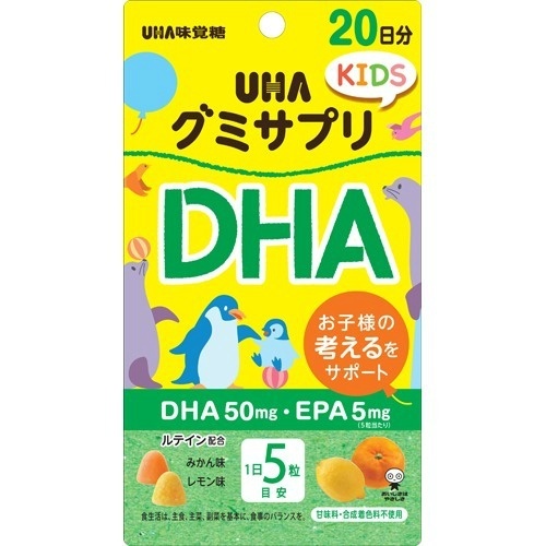Комплекс для детей с Омега-3 UHA Gummy Supple Kids DHA, 100 шт 20 дней