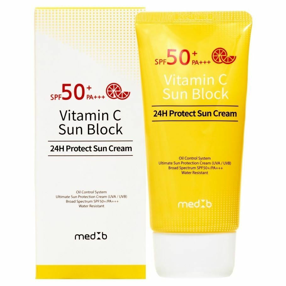 Солнцезащитный крем для лица SPF 50+ PA+++  MEDB Vitamin C 24H Protect Sun Cream, 70мл