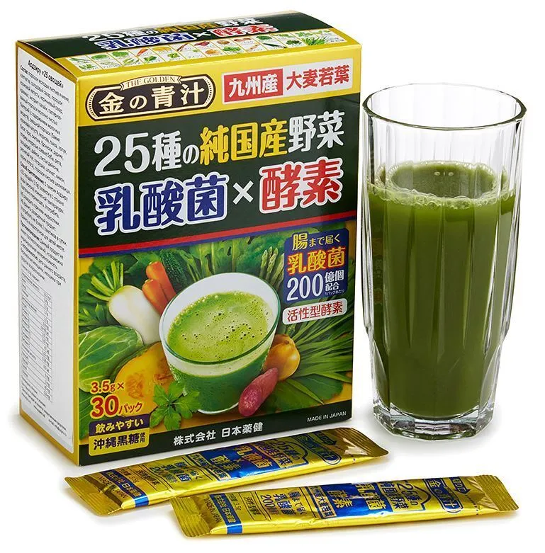 Nihon-yakken Японский витаминный напиток Аодзиру 25 овощей (30 стиков) Nihon-yakken Японский витаминный напиток Аодзиру 25 овощей (30 стиков)