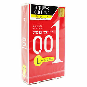 Презервативы Okamoto Zero One, полиуретан, L, 3 шт
