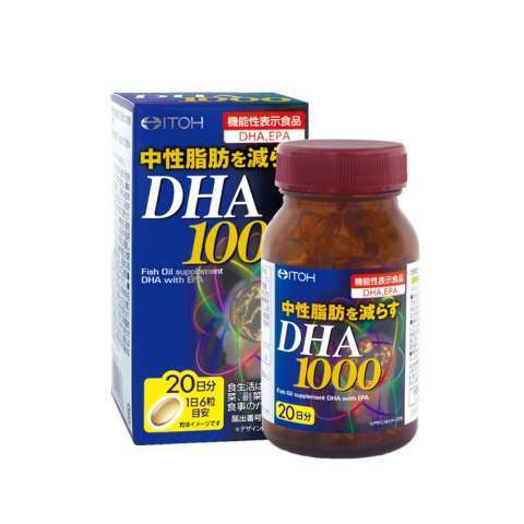ITOH Комплекс Омега 3 DHA 1000 с витамином Е (120 капсул на 20 дней)