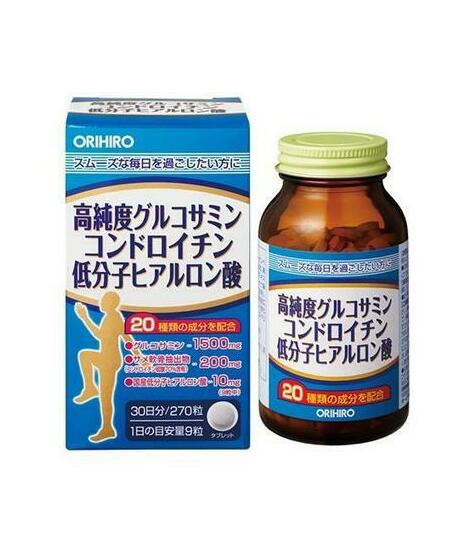 ORIHIRO Глюкозамин, хондроитин и гиалуроновая кислота (270 таблеток на 30 дней) ­­